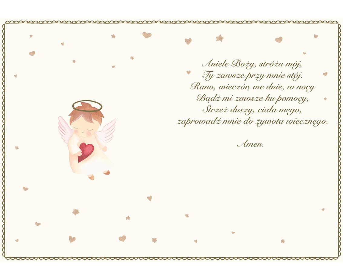 Greeting Card Card A5 christening ANGELS, 1 pc. EOL
